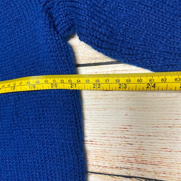 Vintage 80s Handmade Fair Isle Knit Pullover | Women’s Medium | Blue Tones - Picture 6 of 8